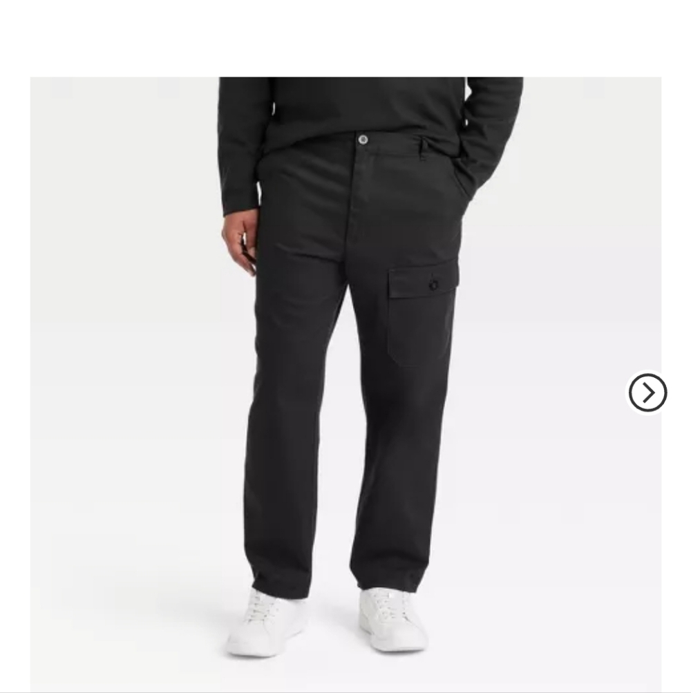 Houston white Men's Classic Black Cargo Pants N W T